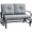 Grey, variant on Outsunny 2-Person Outdoor Glider Chair, Patio Double Rocking Loveseat with Steel Frame and Cushions for Backyard, Garden and Porch, Red