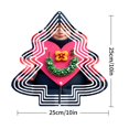 thumbnail image 2 of Festive Metal Hanging Christmas Tree Wind Spinner - Heart & Flower Design Garden Decor for Holiday Cheer Vibrant Colors, 2 of 7