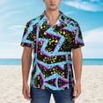thumbnail image 3 of Vintage Aztec Pattern Mens Hawaiian Shirt Short Sleeve Casual Button Up Tropical Summer Beach Shirt, 3 of 9