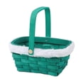 thumbnail image 1 of Cesta de regalo navideña, cesta de dulces, adorno multifuncional con asa para envolver Verde con embalaje, 1 of 9