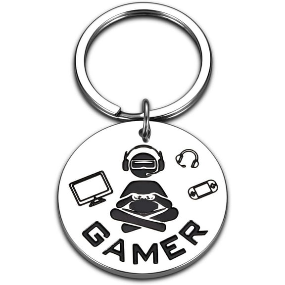 Funny Gamer Keychain Gifts for Gamers Him Boys Men Son Grandson Kids Children Childs Teens Teenage to My Son Birthday Christmas Valentines Day Gifts Gamer with Gaming Controller Children Video Game