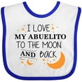 thumbnail image 3 of Inktastic I Love My Abuelito to the Moon and Back Boys or Girls Baby Bib, 3 of 4