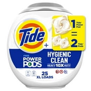 Tide Hygienic Clean Free Power PODS Laundry Detergent, 25 Count, Unscented
