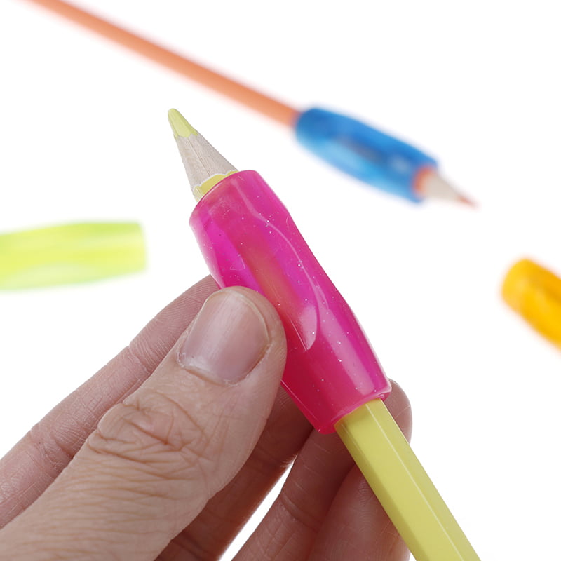 4/10pcs Pencil Grip Tool Soft Rubber Pen Topper For Kid Handwriting Aid Usef JMH 