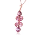 thumbnail image 2 of Galaxy Gold GG 14K Rose Gold Pink Topaz Pendant Necklace - Hope & Creativity - 16" to 24" - Fine Jewelry for Women, 2 of 3