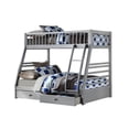 thumbnail image 3 of Pemberly Row Twin over Full Bunk Bed with 2 Drawers in Gray, 3 of 4