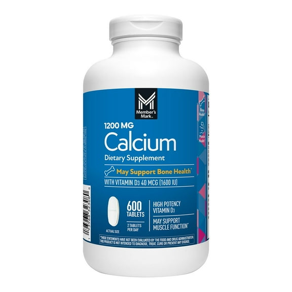 Member's Mark Calcium with Vitamin D3 Tablets, 600 ct.