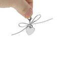thumbnail image 3 of Unique Bargains 1 Pair Shoelace Charms Sparkly Lace-Up Heart Decorative Shoe Clips Silver Tone, 3 of 5