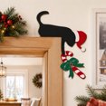 thumbnail image 4 of Velmasee Wooden Christmas Door Frame Corner Decor, Self-Adhesive Cartoon Festive Cutout for Holiday Home Party Decor, 4 of 6