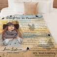 thumbnail image 3 of Custom Memorial Blanket with Photos for Loss of Mom Dad Son Daughter Customized Memory Gift of Departed Loved Ones Blankets, 3 of 5