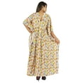 thumbnail image 4 of Moomaya Women Long Maxi Cover Up Printed Kimono Sleeve Night Dress Maxi Kaftan Gown Sleepwear, 4 of 7