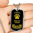 thumbnail image 2 of Wire Fox Terrier Dad Dog Necklace Stainless Steel or 18k Gold Dog Tag W 24" Dog Owner Lover, 2 of 11