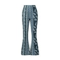 thumbnail image 4 of Women's Boho High Waist Flare Pants Stretch Bell Bottom Yoga Pants Hippie Flared Legging Palazzo Pants Trousers Plus Size S-3XL, 4 of 6
