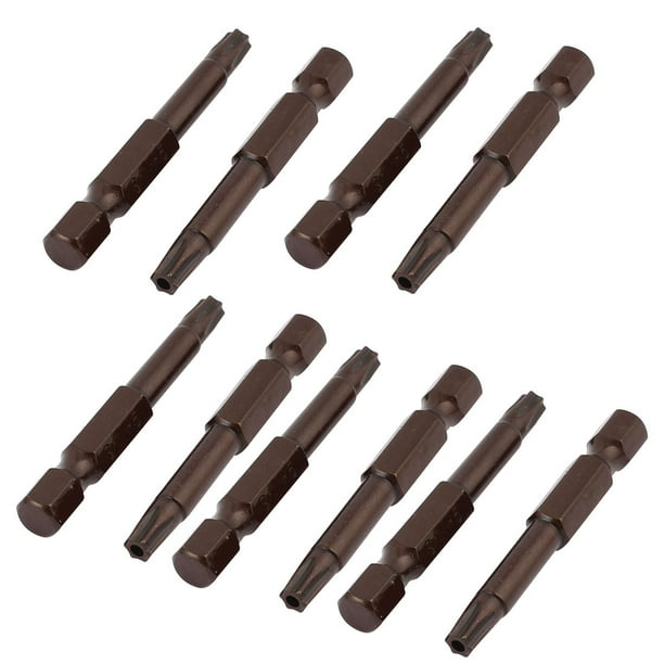 10pcs 1/4" Hex Shank T25 Torx Security Screwdriver Bits 50mm