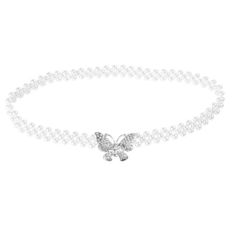 

Chain Waist Belt Dress Belts Pearl Wedding Belly Rhinestone Jewelry Dresses Beads Sashes Bridesmaid Necklace Decorative