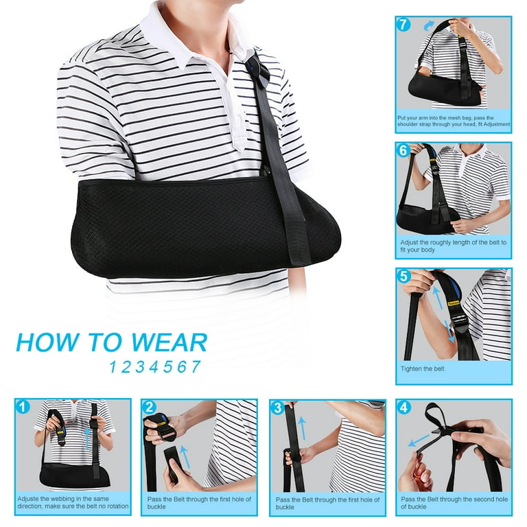 Yosoo Health Gear Arm Sling with Release Buckle Design, Breathable Arm  Support Shoulder Immobilizer for Broken Fractured Arm, Elbow and Shoulder