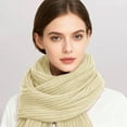 thumbnail image 2 of IDALL Winter Scarf for Women, Winter Warm Women's Scarves, Soft Blanket Scarf Classic Tassel Plaid Beige One Size, 2 of 4