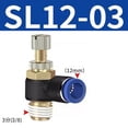 thumbnail image 1 of GLFILL SL Pneumatic Flow Control Valve Push Fit Air Regulating Throttle 4 6 8 10 12mm SL12-03, 1 of 7