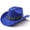 bleu, variante sur Haut-de-Forme en Denim Western Classique pour Usage Quotidien - Style Cowboy Intemporel avec Bord Courbé et Design Jazz Anglais