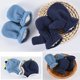 thumbnail image 2 of Conjunto de gorros y manoplas con forro polar para bebé con manoplas de punto elásticas cálidas, bon Abanopi Azul marino/XL, 2 of 7