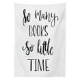 thumbnail image 3 of Ambesonne Book Tablecloth Rectangular Table Cover, Inspirational Modern Words, 60"x90", White and Charcoal Grey, 3 of 4