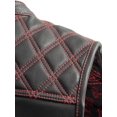 thumbnail image 4 of First Mfg Co - Upside - Men's Motorcycle Biker Riding Black Red Leather Vest - Large, 4 of 4