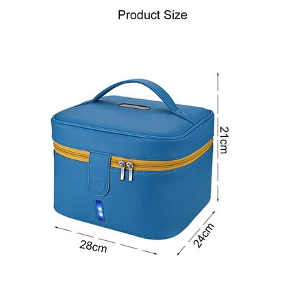 U-V Sterilizer Box,Portable UVC Sanitizer Box,Portable LED Dis Infection Storage Bag Waterproof Ultraviolet Light - Pack with USB Cable Cleaner for Bottle/Underwear/Toothbrush/Beauty Tools
