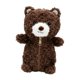 thumbnail image 3 of Estuche de peluche para lápices con forma de animalito de peluche y diseño creativo. Estuche para artículos de papelería. Marrón, 3 of 9