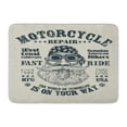 thumbnail image 1 of KDAGR Retro Motorcycle Repair Fast Ride Bearded Biker in Sunglasses Bandana Doormat Floor Rug Bath Mat 23.6x15.7 inch, 1 of 1