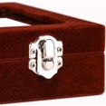 thumbnail image 4 of Inteprter Caja de almacenamiento para collares, anillos y pendientes de terciopelo marrón, tacto delicado, organizador práctico y fácil de Almacenamiento y organización del hogar, 4 of 6