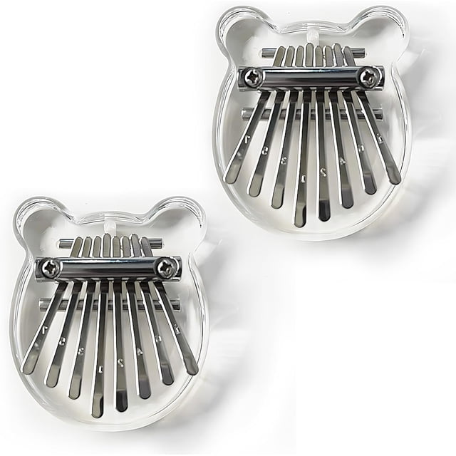Symmetry Finger Thumb Piano, 8 Key Exquisite Finger Thumb Piano, Finger Thumb Piano, Mini Thumb Piano, Kalimba 8 Key Exquisite for People of All Ages and Music Lovers 2PCS,Multicolor,G