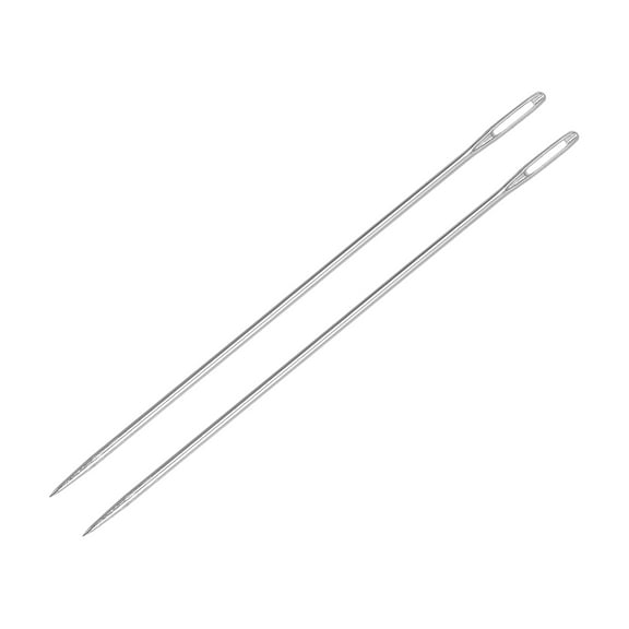 Uxcell 3.94 inch Long Straight Sewing Needles Embroidery Beading Needles Stainless Steel Silver Tone 20pcs