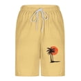 thumbnail image 3 of Ceisia Men's Quick Dry 2-in-1 Board Shorts with Palm Tree Print & Elastic Drawstring Waist Gifts, 3 of 6