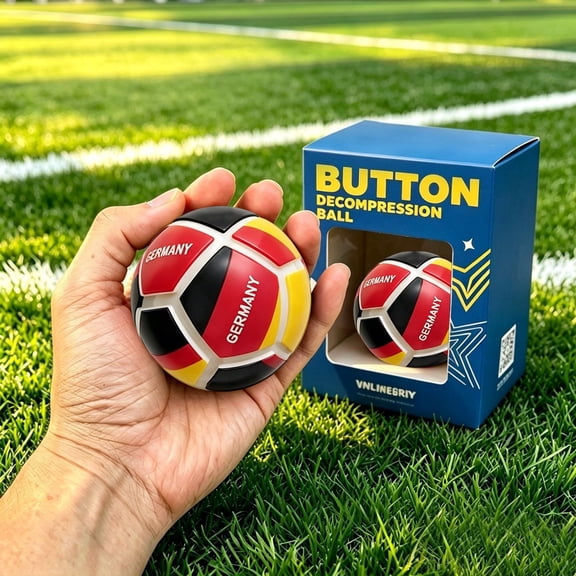 2.76in 3D Printed Football Clicker Button Ball Type Relaxation Fidget Ball for Office Home Desk
