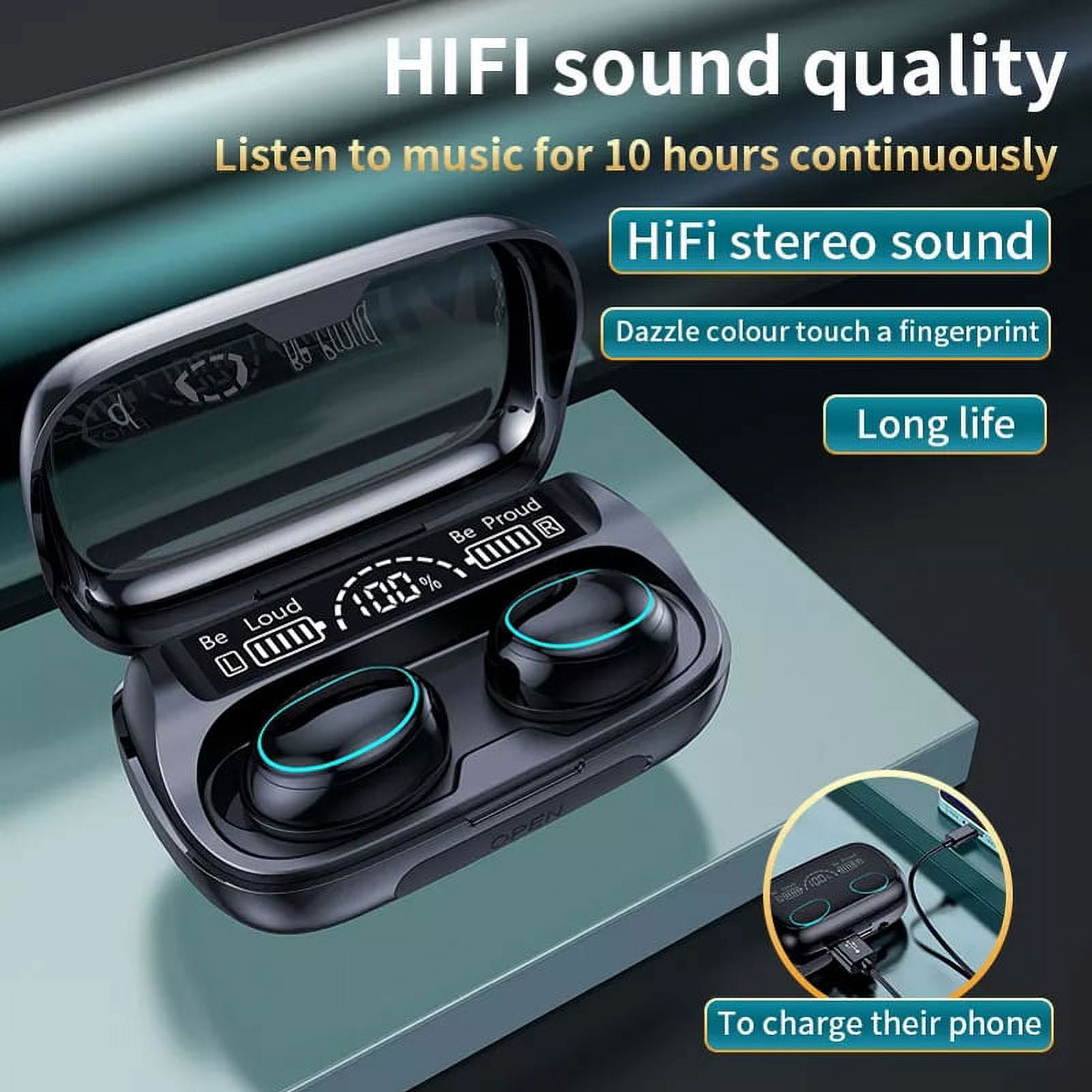 Wireless TWS Headphones for Google Pixel 7/Pro/6a/6/Pro Phones - Earbuds Earphones True Wireless Stereo Headset Hands-free Mic Charging Case  Compatible With Pixel 7/Pro/6a/6/Pro Models