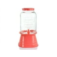 thumbnail image 3 of Gibson Home 13094902RR Chiara 2 GL - Glass Lid & Metal Base - Coral - Mason Beverage Dispenser, 3 of 5