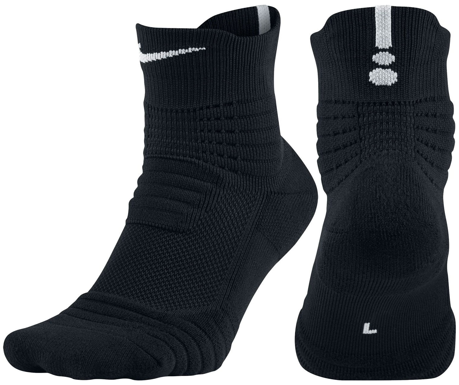 elite socks black and white