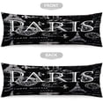 thumbnail image 5 of Paris Body Pillow Cover Vintage Paris Theme Decor Black and White Long Pillow Case Protector with Zipper Farmhouse Pillow Covers Decorative Large Pillowcases for Couch,Sofa,Bedroom,Home Gifts 20"x54", 5 of 6