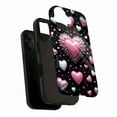 thumbnail image 3 of Heart - themed Sparkling Rhinestone Phone Case for Couples, Compatible with iPhone 11/12/13/14/15/16 (Pro Max/Plus) | Romantic Valentine's Day Gift for Her Him, 3 of 9