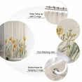 thumbnail image 3 of Minimalism Yellow Floral Shower Curtain, 66" x 72", Watercolor Plants Linen Background Waterproof Bathroom Curtain Washable Shower Curtain Set with 12 Hooks, 3 of 6