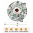 thumbnail image 6 of 13 Inch Round Placemats Set of 6, Palm Leaves Non Slip Heat Insulation PP Table Mats, Turquoise Tropical Leaf Botanical Retro Spring Washable Place Mats for Kitchen Dining Party Table Decor, 6 of 7