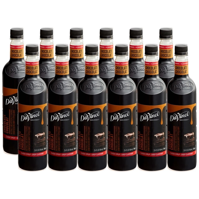 DaVinci Sirop au Chocolat Classique Gourmet, Base de Boisson Professionnelle Riche en Cacao, 750 ml (25,4 fl oz)