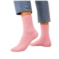 thumbnail image 3 of MKOSPLRT Ladies Cozy Mid‑Calf Floor Sleeping Socks Thick Plush Flannel Fleece Winter Thermal House Socks Hot Pink Soft Warm Casual Home Socks Cold Season Daily Wear, 3 of 7