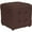 Brown Fabric, variant on Flash Furniture Grid Tufted Upholstered Cube Ottoman Pouf in Light Gray Fabric