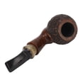 thumbnail image 2 of Pipa para fumar de madera de brezo, pipa de tabaco con filtro de núcleo de carbono de 9mm, regalo artesanal (superficie de Pock), 2 of 8