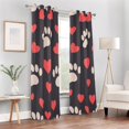 thumbnail image 6 of Paw Claws with Hearts Blackout Curtain Panels Drapes Privacy Assured with Light Filtering Curtains for Living room Bedroom Bathroom Window, 6 of 6
