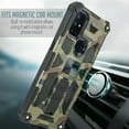 thumbnail image 4 of for OnePlus N100 Phone Case with Tempered Glass Magnetic Mount Ready Slip Guard Grids Pattern Kickstand Hybrid Slim Shock Bumper Cover, 4 of 4