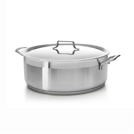 

Hascevher Classic 18/10 Stainless Steel Dutch Oven Covered Stockpot Cookware Induction Compatible Oven Safe 8.5 Quart