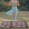 thumbnail image 5 of Xixirimido Sugar Skull Pink Heart Roses Car Accessories Sweat Towel Seat Cover Universal Non-Slip for Car Truck SUV Athletic Running Towel for Workout Outdoor Sport Activities, 2Pack, 5 of 8