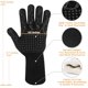 thumbnail image 2 of Guantes Bbq, guantes de horno resistentes al calor 1472/800, guantes ignífugos antideslizantes para barbacoa, cocinar, hornear, asar a la parrilla, soldar (negro, tamaño grande) Feliz Sencillez, 2 of 5